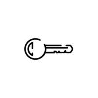 Schlüssel gepunktete Linie Symbol Vektor Illustration Logo Vorlage. für viele Zwecke geeignet.