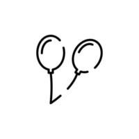 ballong prickad linje ikon vektor illustration logotyp mall. lämplig för många syften.