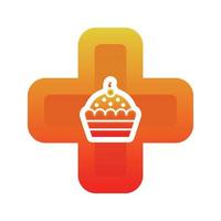 muffin medicinsk logotyp lutning design mall ikon element vektor