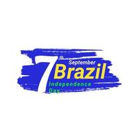 7. September, Unabhängigkeit von Brasilien. Übersetzung 7. September, Tag der Unabhängigkeit Brasiliens. Logo, Pinsel, Hintergrund, Banner, Vorlage. vektor