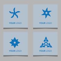 Shuriken-Logo-Vektorillustration, die auf Papiervektor gezeichnet ist, eignet sich sehr gut für Logos, Poster, Banner und andere vektor