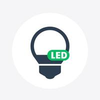 led ljus ikon vektor