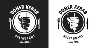 Döner-Logo für Restaurants und Märkte. vektor