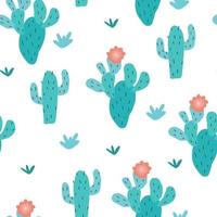 öken- kaktus sömlös mönster vektor