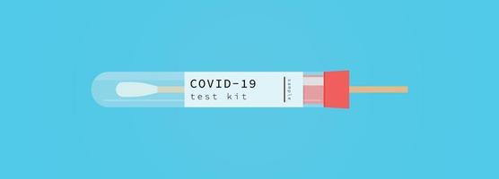 Impfflasche und Coronavirus-Pandemie testen flache Vektorgrafiken. vektor
