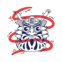 Japanische Daruma-Puppe im Illustrationsstil vektor