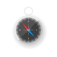 360-Grad-Kompass auf weißem Hintergrund