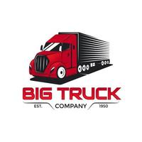 stor lastbil företag företag logistisk logotyp design mall vektor