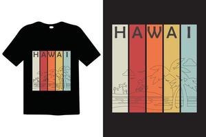 Hawaii-Seite stilvolles T-Shirt und modisches Design der Kleidung mit Typografie, Nachricht, Slogan, Lebensstil, Druck, Vektorillustration. globale Muster. vektor