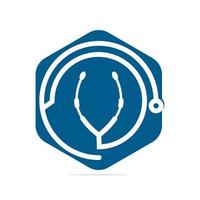 Stethoskop medizinisches Krankenhaus-Logo-Design. Gesundheitssymbol. medizinisches Vektor-Logo-Design. vektor