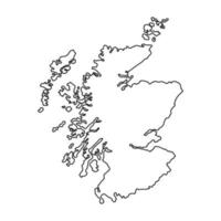 Skottland, Storbritannien område Karta. vektor illustration.