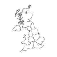 Karte der britischen Region. Vektor-Illustration. vektor