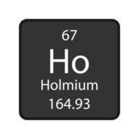 holmium symbol. kemiskt element i det periodiska systemet. vektor illustration.