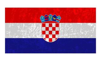 Kroatien-Grunge-Flagge, offizielle Farben und Proportionen. Vektor-Illustration. vektor