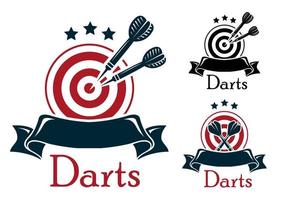 Dart-Sport-Emblem vektor