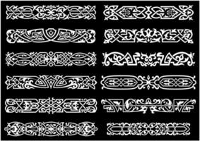 Sammlung keltischer Ornamente vektor