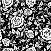 svart och vit ro seamles mönster vektor