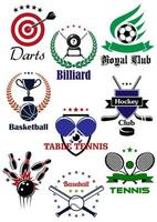 Vorlage für heraldische Abzeichen für Sportspiele vektor
