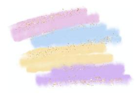 pastellfarbener aquarell- und glitzerhintergrund vektor