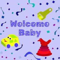 Vektor editierbare Baby-Willkommenskarte