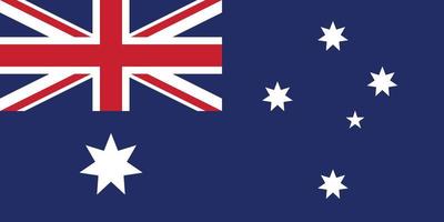 de nationell flagga av Australien med korrekt andel och officiell Färg vektor