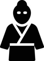 samurai-vektorillustration auf einem hintergrund. hochwertige symbole. vektorikonen für konzept und grafikdesign. vektor