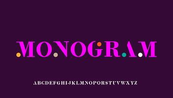 Monogramm-Typografie-Brief-Logo-Design vektor