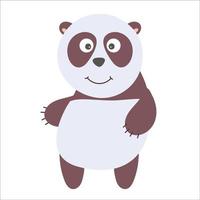 Vektor-Cartoon-Panda. afrikanisches Tier. lustiger freundlicher Koalabär. lustiges niedliches entzückendes kleines afrikanisches tier für modedruck, kinderkleidung, kinderzimmer, plakat, einladung, grußkartendesign vektor