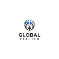 globales geschäftskluges logo, vektorbestand vektor