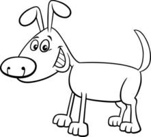 lustige hundetiercharakter-malseite der karikatur vektor