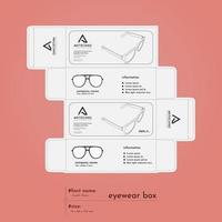 Light Block Eyewear Brille gestanzte Box vektor