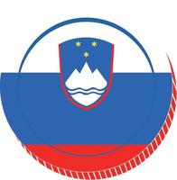 slovenien hand dragen flagga, eur hand dragen vektor