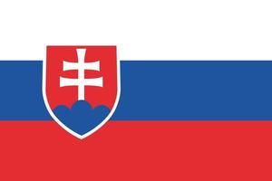slowakei handgezeichnete flagge, slowakische krone handgezeichnet vektor