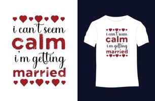 Valentinstag-Vektor-T-Shirt-Design mit Silhouetten, Typografie, Druck, Vektorillustration vektor