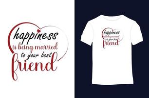 Valentinstag-Vektor-T-Shirt-Design mit Silhouetten, Typografie, Druck, Vektorillustration vektor