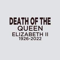 död av de drottning ii t-shirt, banner, affisch, vektor mall