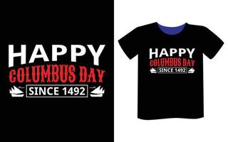 Columbus Day T-Shirt-Design vektor