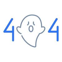 404 fil inte hittades tömma stat enda isolerat ikon med översikt stil vektor