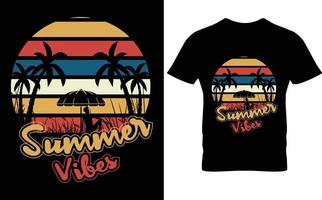 Sommerstimmung Sommer Strand T-Shirt Design Vektorgrafik vektor