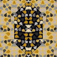 kreatives nahtloses Muster aus Eichenmosaik. Ahornlaub-Hintergrundfliese. botanische Tapete. vektor