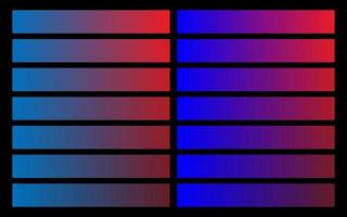 moderne Farbpalette. beliebte Farben. Farbkarte. Vektor eps 10. futuristische Farbverlaufsmuster.