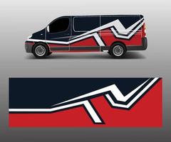 Van-Wrap-Design-Vorlagenvektor mit Wellenformen, Abziehbild, Wrap und Aufkleber-Vorlagenvektor vektor