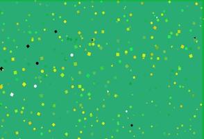 hellgrünes, gelbes Vektorlayout mit Kreisen, Linien, Rechtecken. vektor