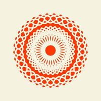 orangefarbene Mandala-Liniendarstellung. Mandala-Vektor-Illustration vektor