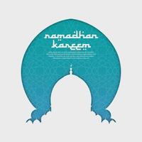 islamischer hintergrund moschee ramadhan kareem ied mubarak vektor