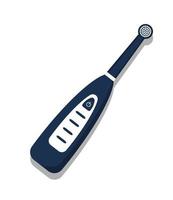 elektrisk tandborste ikon isolerat på vit bakgrund. element för rengöring tänder. tandvård Utrustning illustration. vektor tand vård verktyg i platt stil.