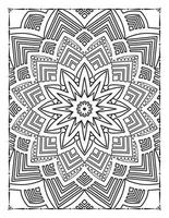 Innere einer Malseite. Schwarz-Weiß-Mandala zum Ausmalen von Seiten im Innenraum. dekoration mandala ornament design set vektor. Vintage-Mandala-Muster-Vektor. vektor