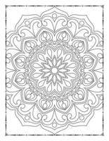 Innere einer Malseite. Schwarz-Weiß-Mandala zum Ausmalen von Seiten im Innenraum. dekoration mandala ornament design set vektor. Vintage-Mandala-Muster-Vektor. vektor