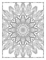 Innere einer Malseite. Schwarz-Weiß-Mandala zum Ausmalen von Seiten im Innenraum. dekoration mandala ornament design set vektor. Vintage-Mandala-Muster-Vektor. vektor