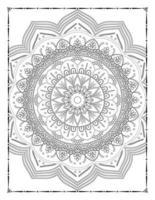 Innere einer Malseite. Schwarz-Weiß-Mandala zum Ausmalen von Seiten im Innenraum. dekoration mandala ornament design set vektor. Vintage-Mandala-Muster-Vektor. vektor